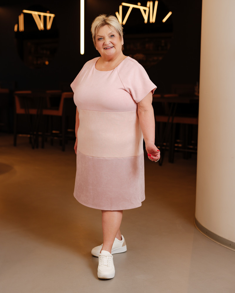 BLOCKS FREE DRESS PASTEL PINK