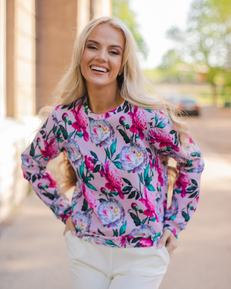PEONY SWEATSHIRT BEIGE