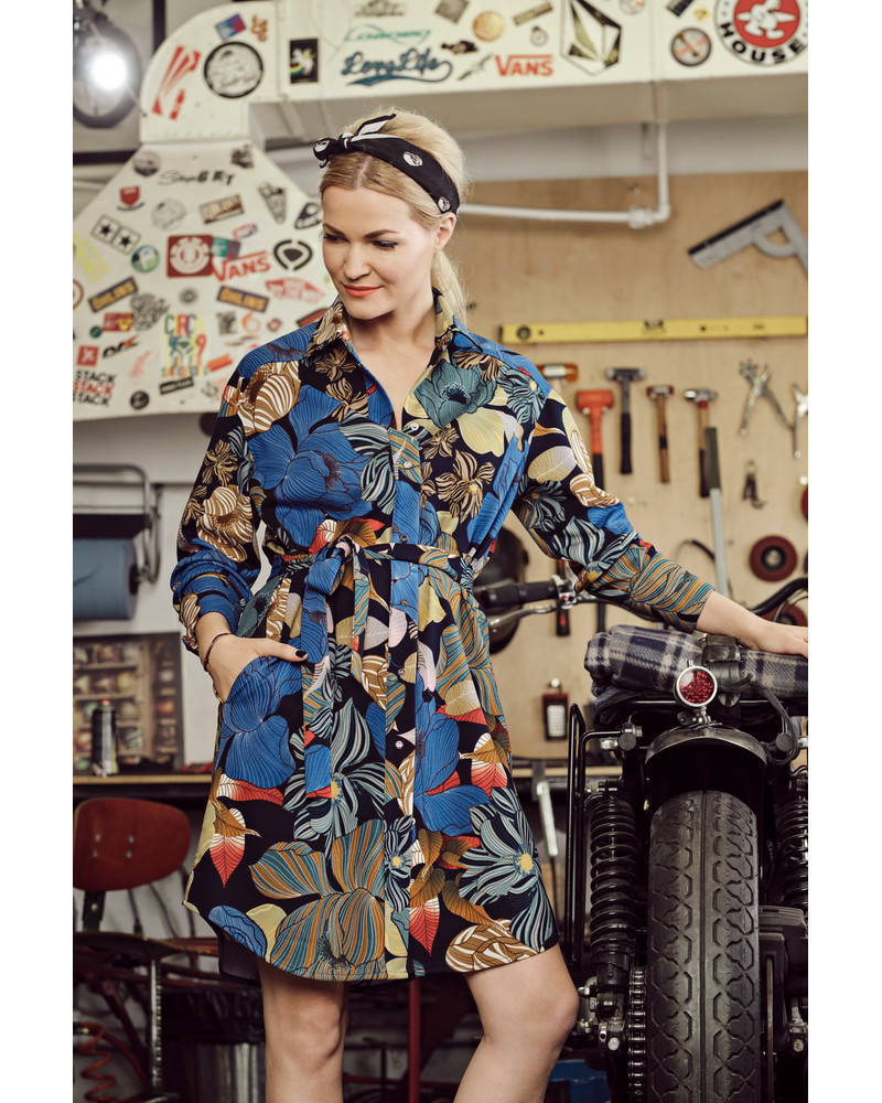 FLOWER PRINT SHIRTDRESS