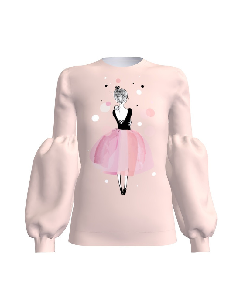 PINK GIRL ALICE SWEATSHIRT PEACHY