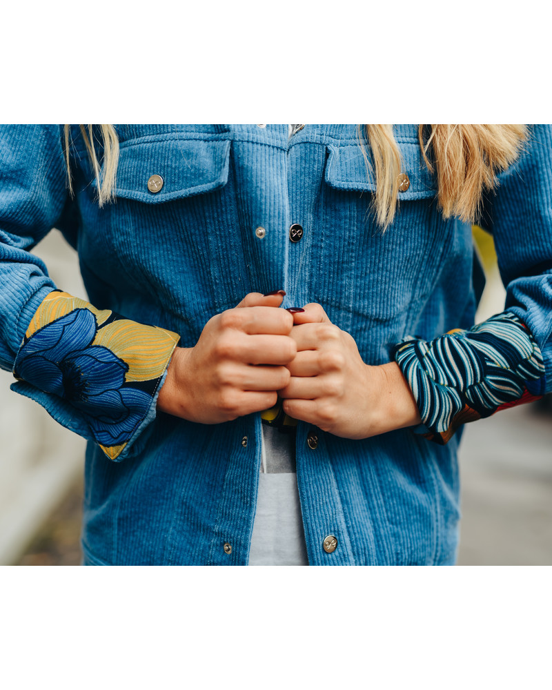LIGHT BLUE VELVET JACKET