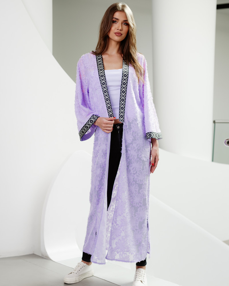 TD FLYAWAY KIMONO LILAC