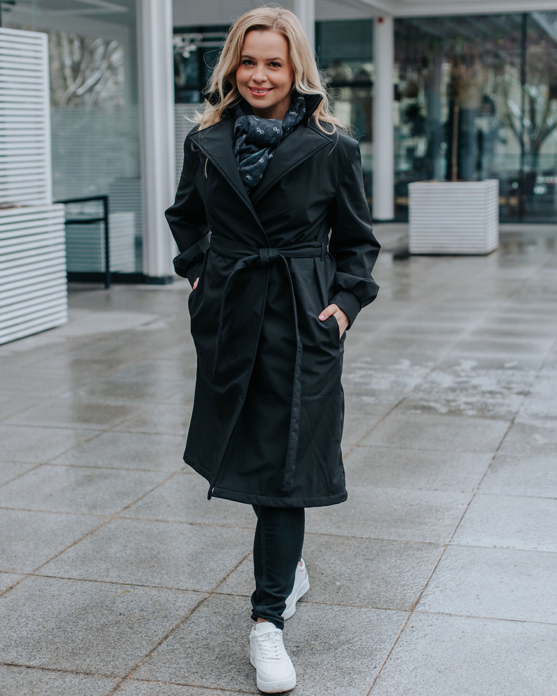 TD TRENCH COAT BLACK