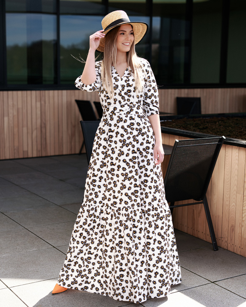 SUMMER COMET MAXI DRESS DAISY WHITE