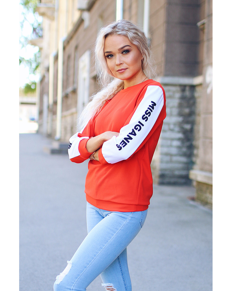 MISS IGANES SIDE ORANGE SWEATER