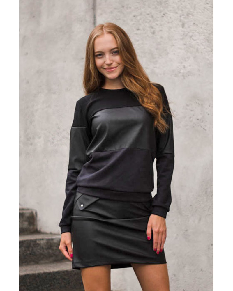 TRIO BLOCKS SWEATSHIRT BLACK