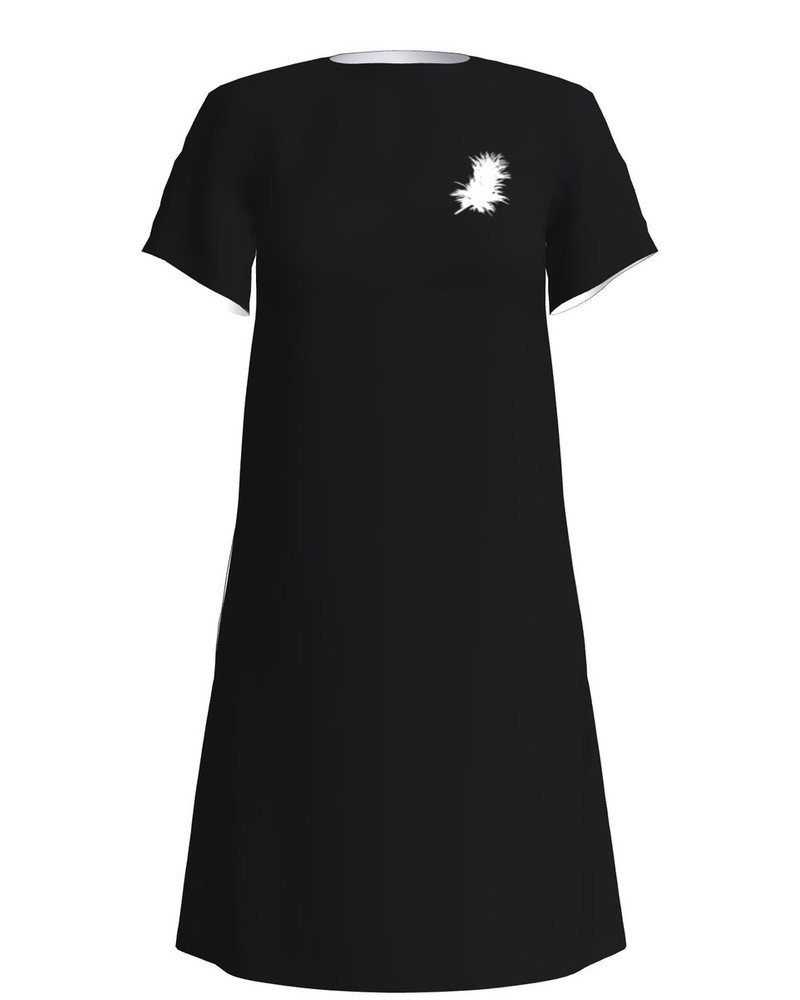 ANGEL PRINT DRESS BLACK
