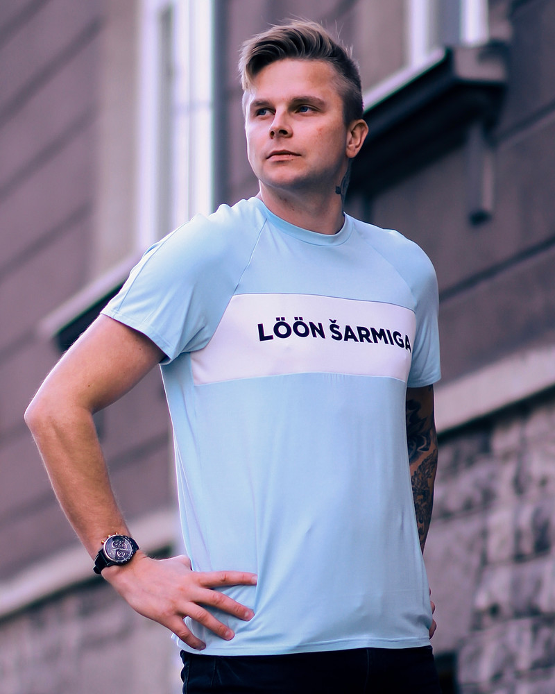 MEN LÖÖN ŠARMIGA T-SHIRT LIGHT BLUE