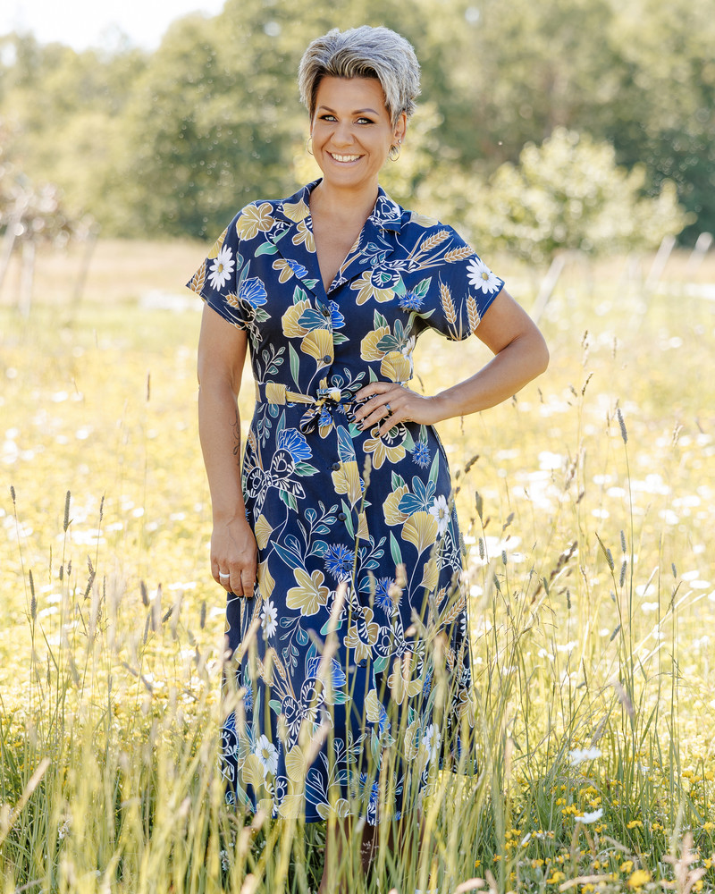 CORNFLOWER MIDI DRESS