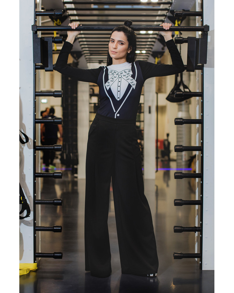 TD BOW SUIT BLOUSE