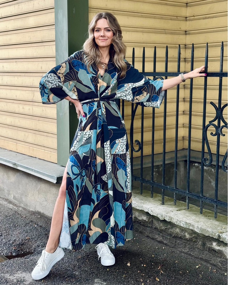 BOHO MAXI DRESS CAMO LEAF