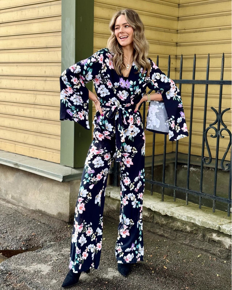 SUMMER FLOWER BOHO WIDE TROUSERS