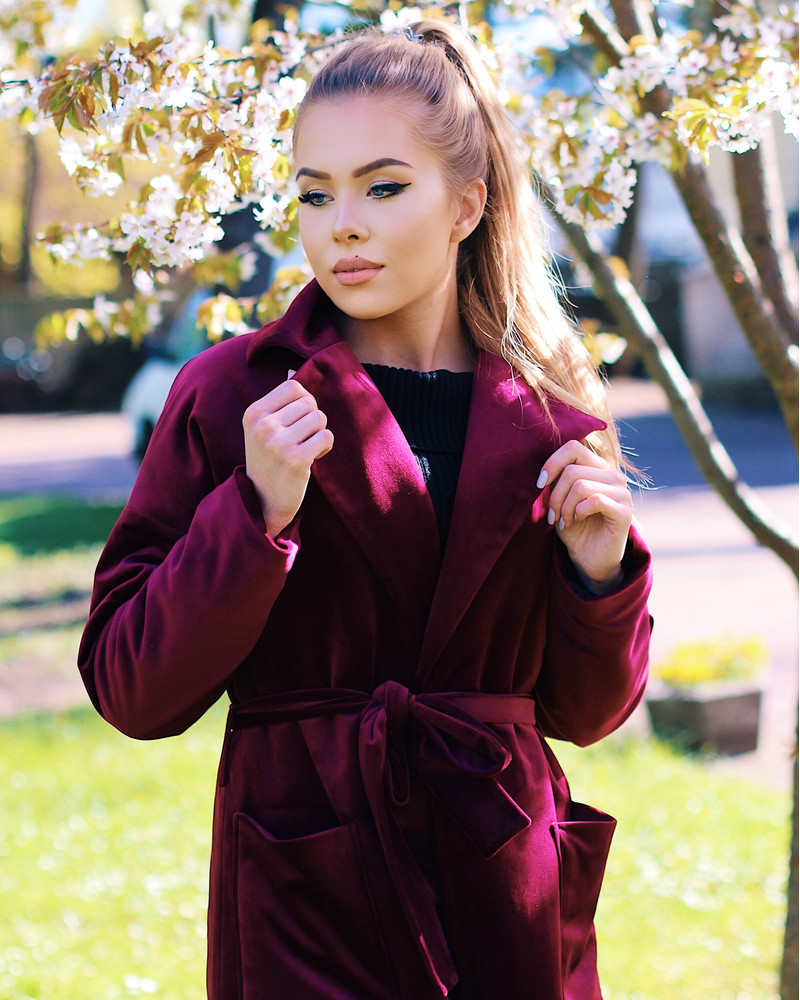 VELVET DREAMY COAT PURPLE