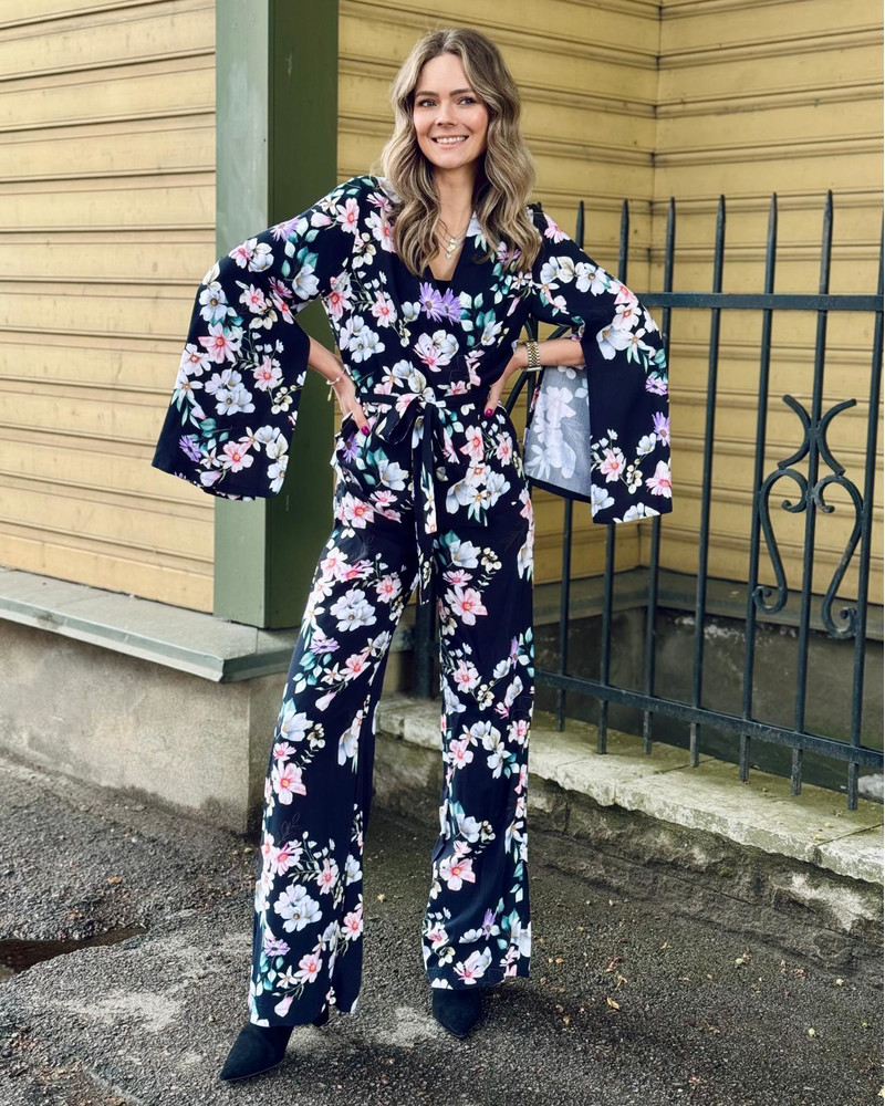 SUMMER FLOWER BOHO WIDE TROUSERS