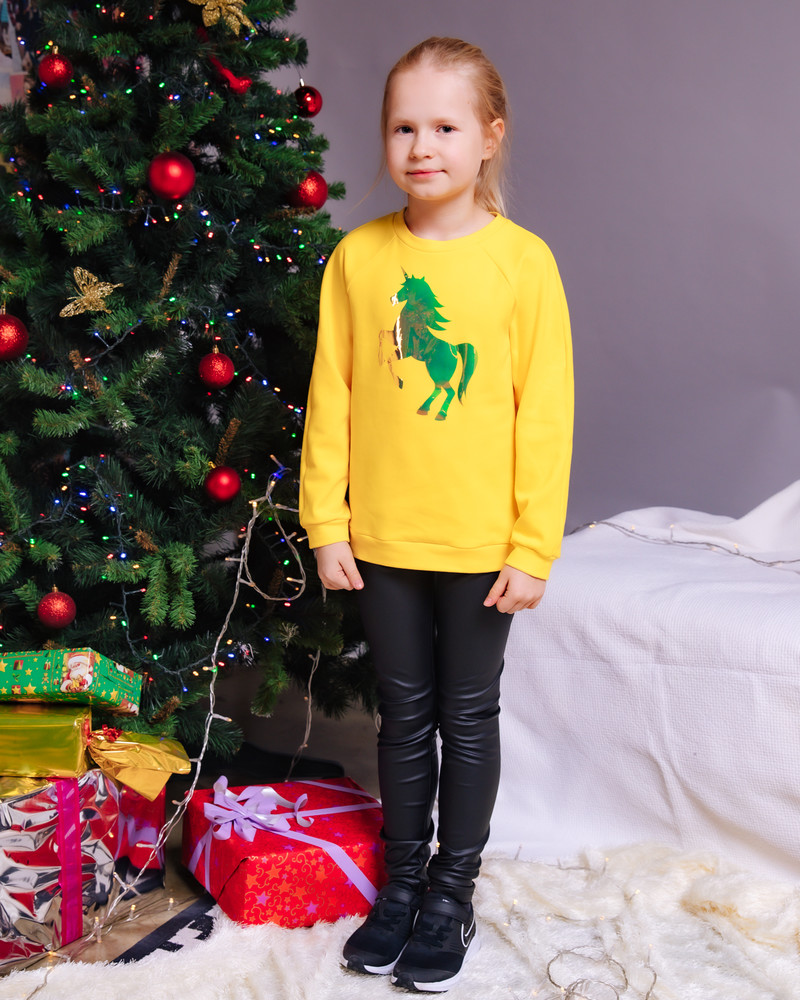 UNICORN KIDS SWEATSHIRT YELLOW