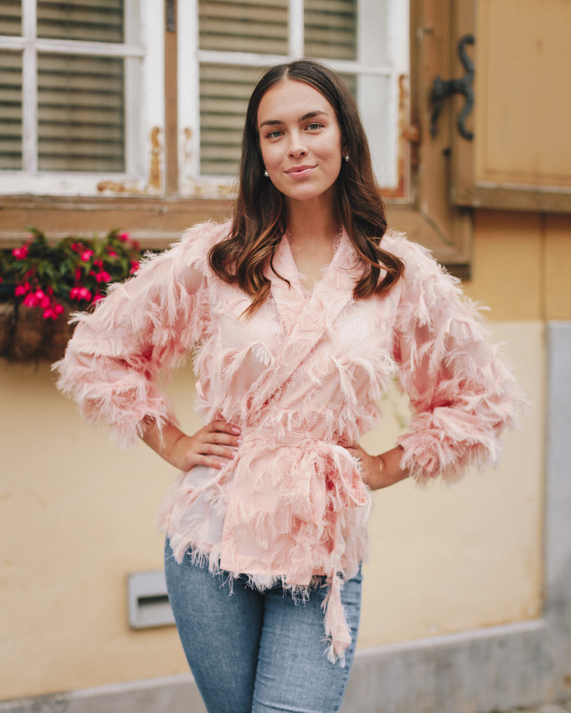 FRINGE JACKET PEACHY