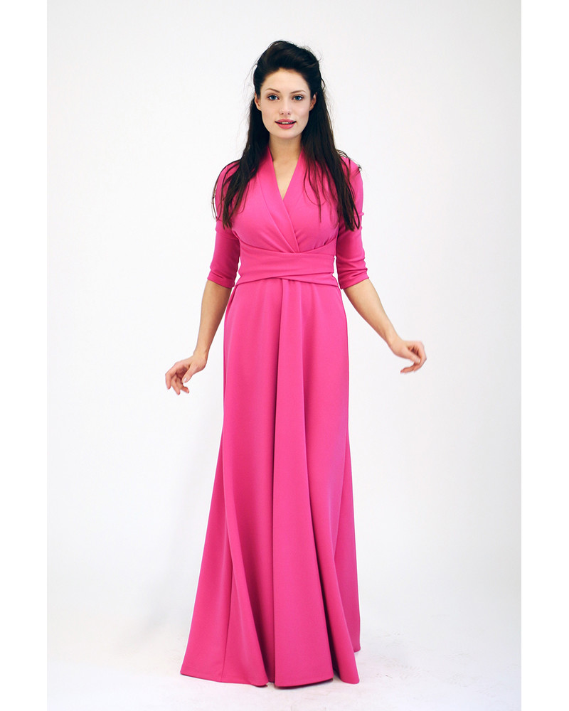 ELEGANT MAXI DRESS FUCHSIA