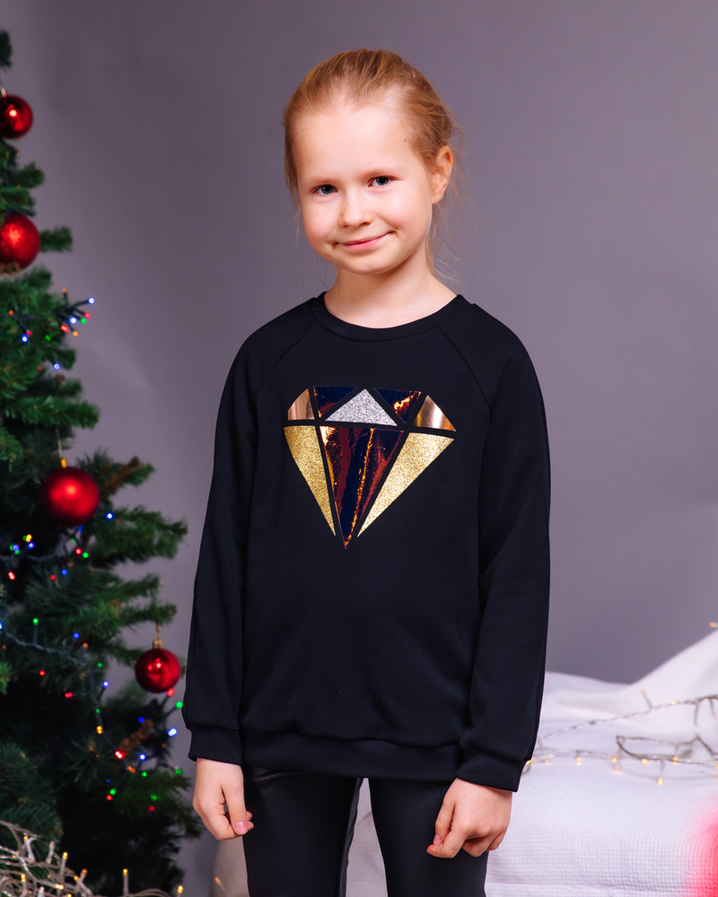 GOLD DIAMOND KIDS SWEATSHIRT BLACK