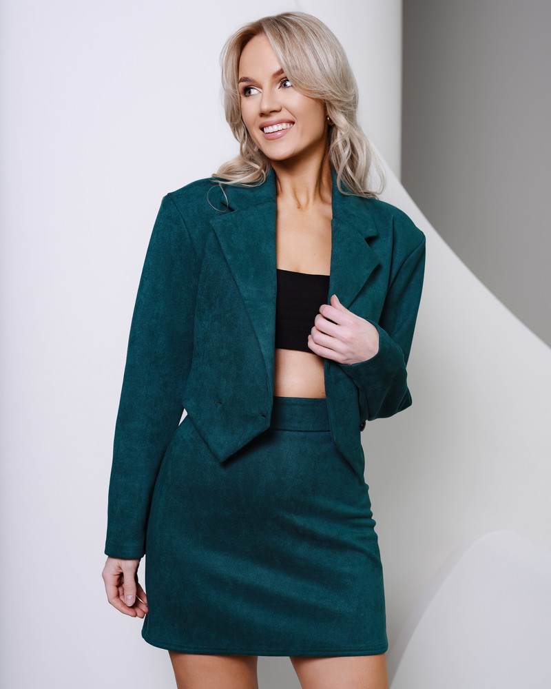 CROP JACKET GREEN