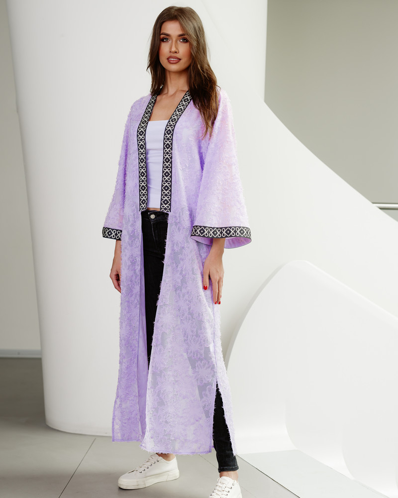 TD FLYAWAY KIMONO LILAC