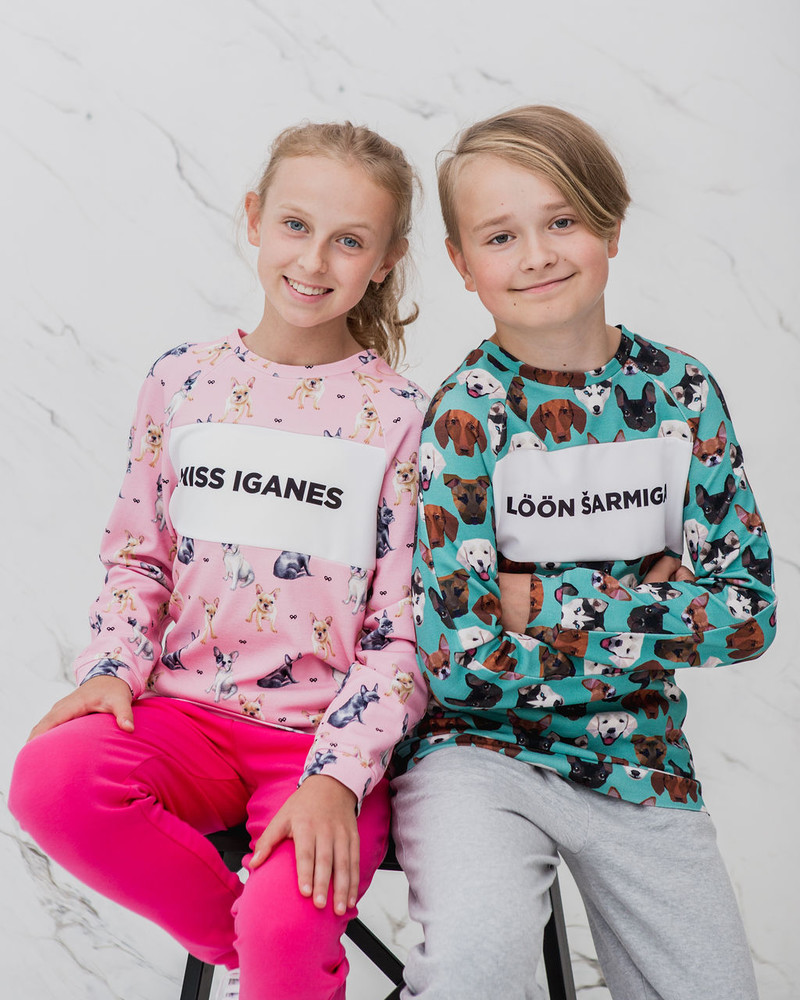 MISS IGANES KIDS BULLDOGS SWEATSHIRT PINK