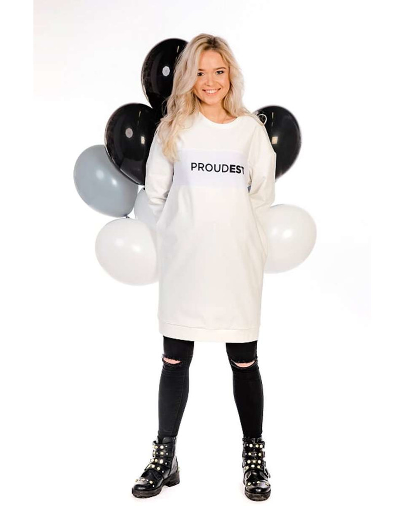 PROUDEST OVERSIZE DRESS WHITE