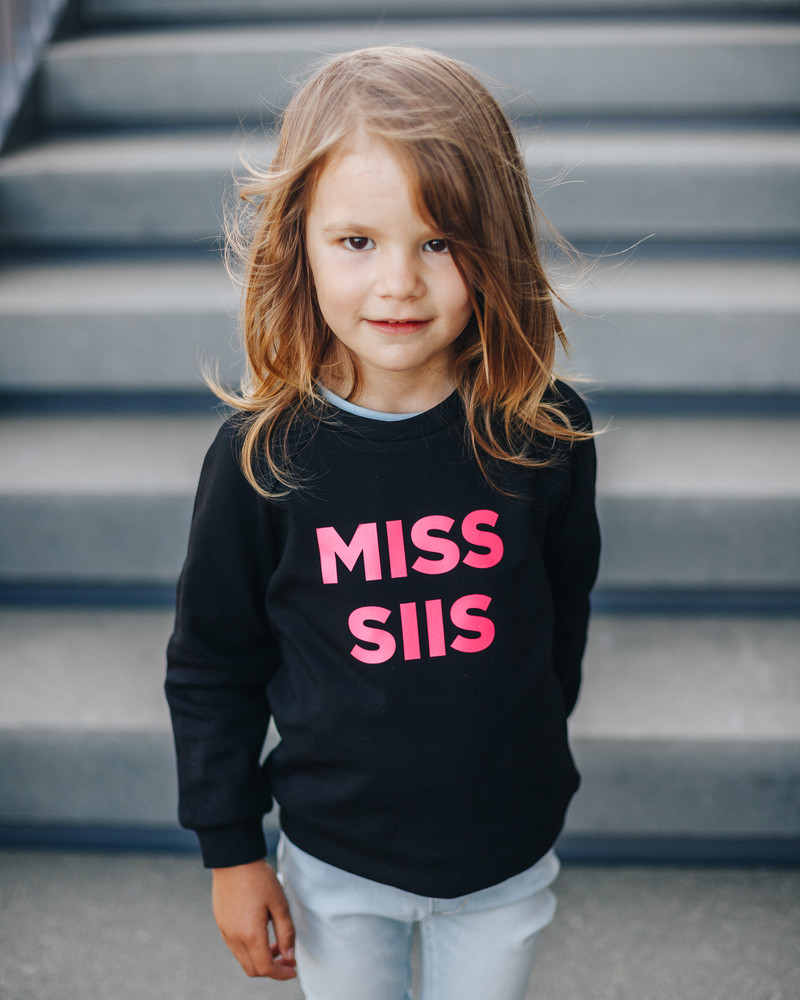 MISS SIIS KIDS SWEATSHIRT BLACK
