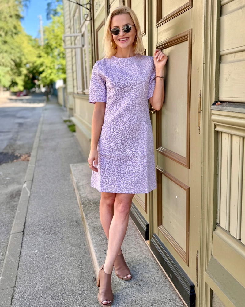 MISS 60 DRESS JACQUARD LILAC