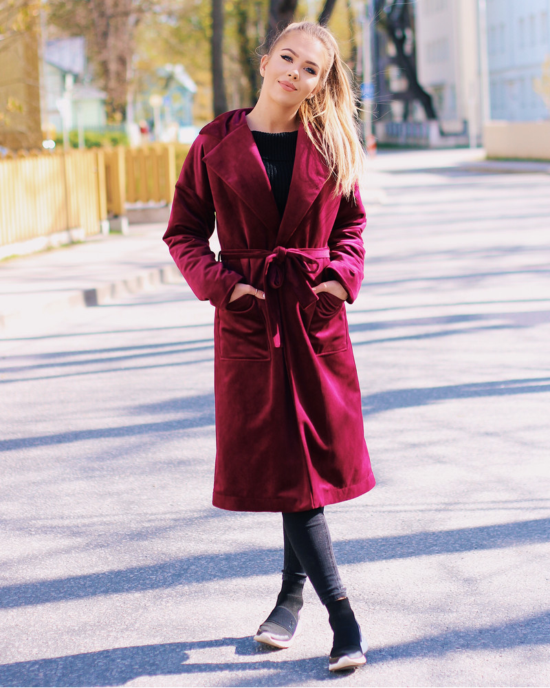 VELVET DREAMY COAT PURPLE