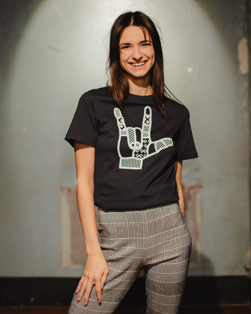 ROCK ON UNISEX T-SHIRT BLACK