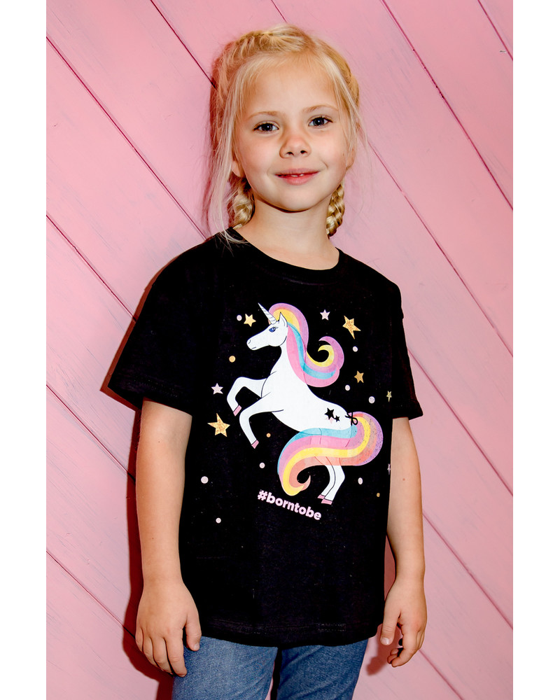 UNICORN KIDS T-SHIRT BLACK