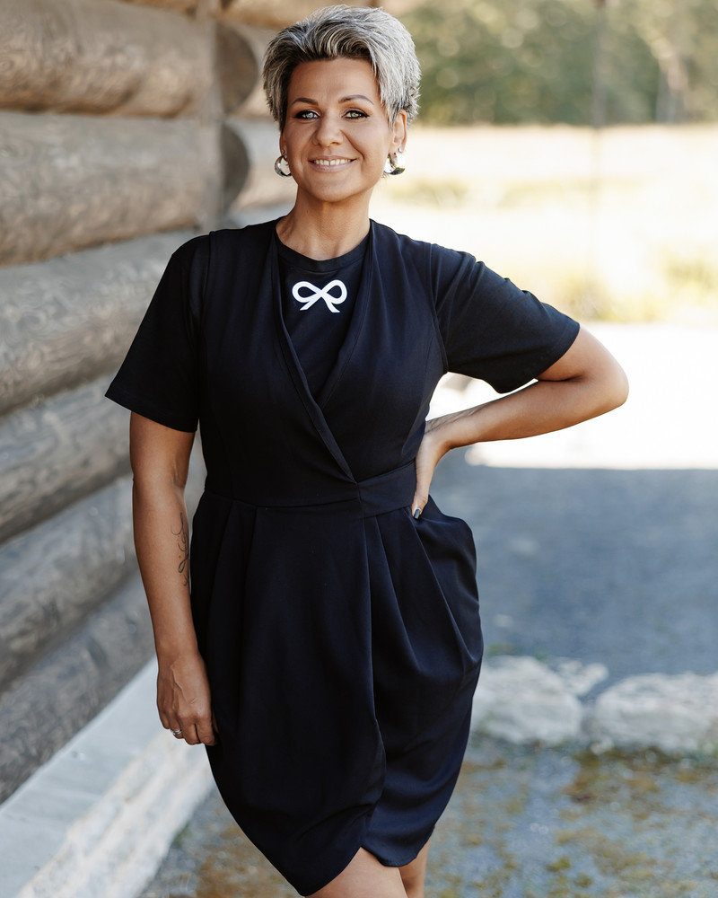 TULIP POCKET DRESS BLACK