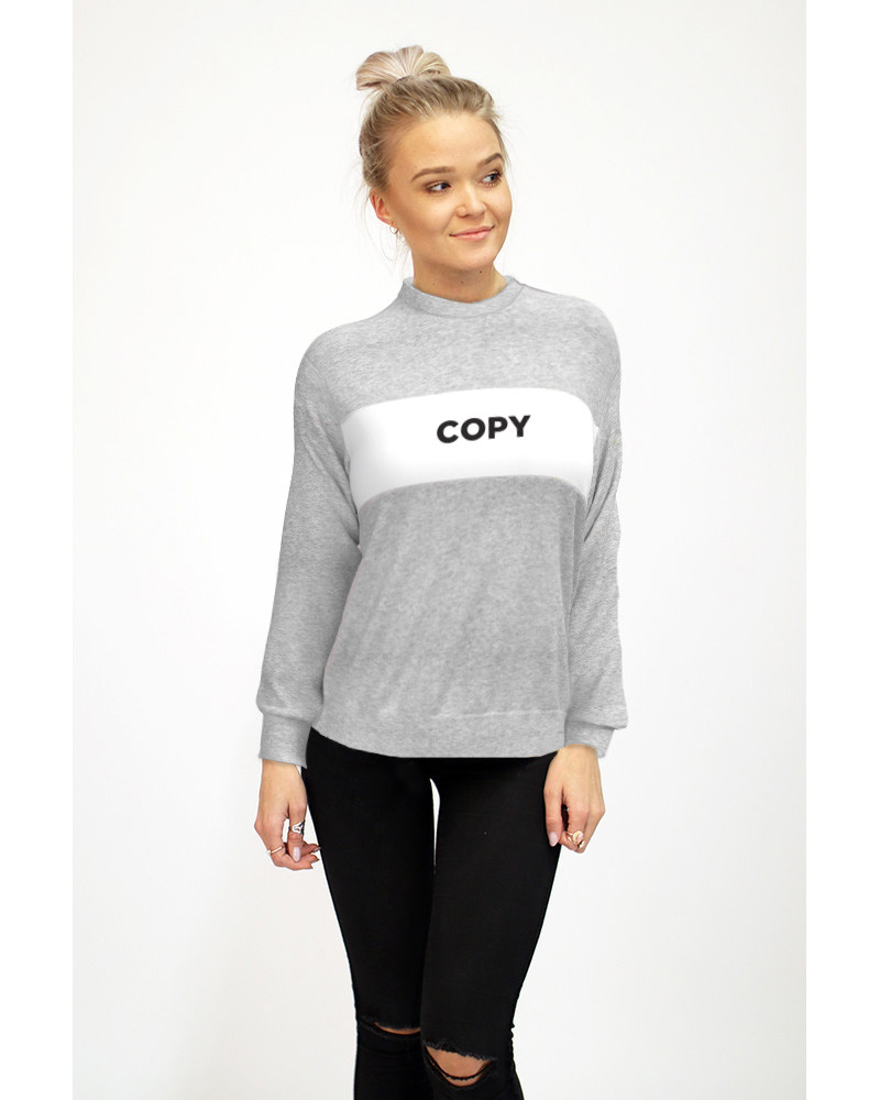 COPY RAGLAN SWEATSHIRT LIGHT GREY