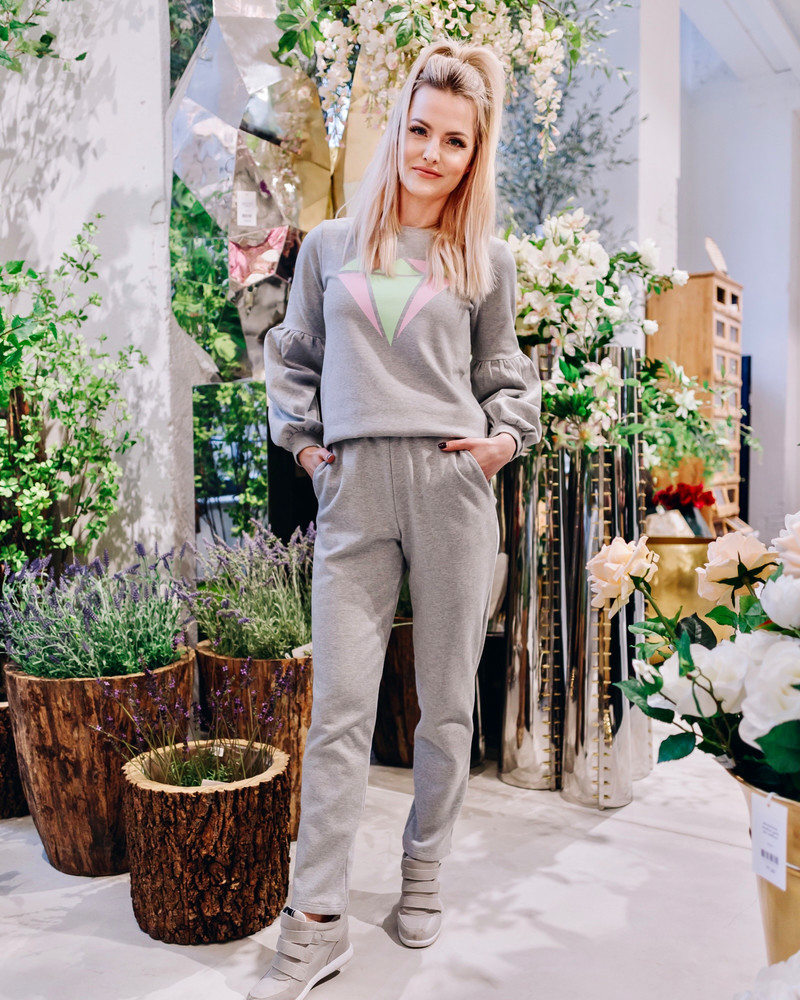 DIAMOND ALICE SWEATSHIRT LIGHT GREY
