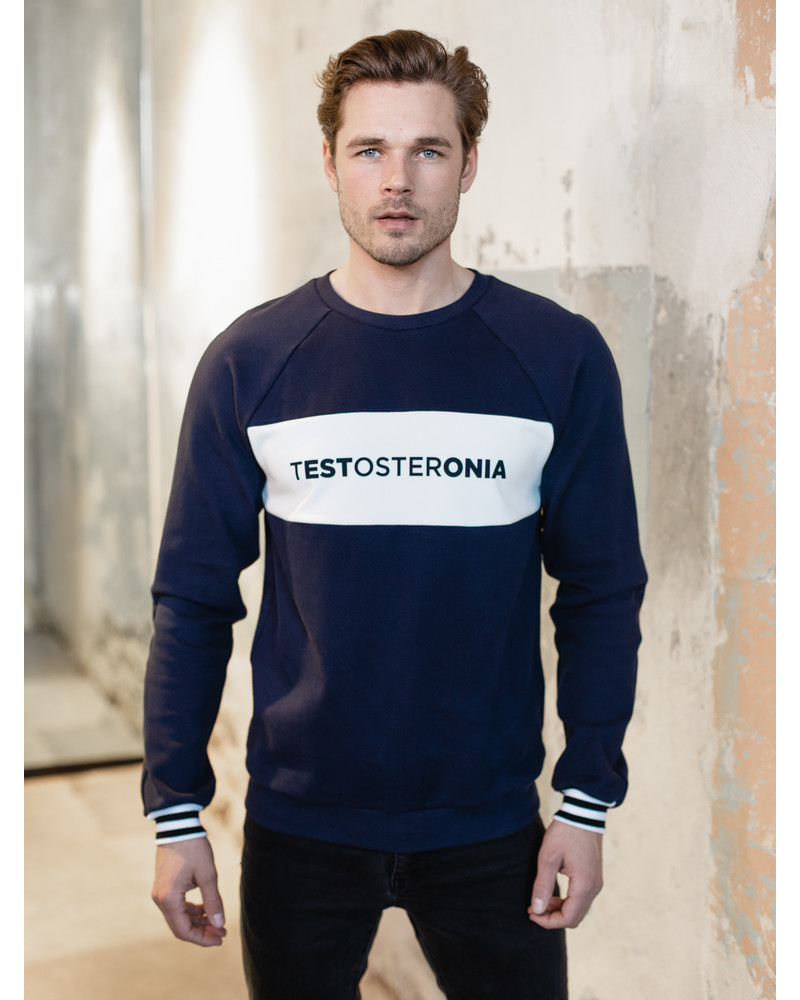 TESTOSTERONIA RAGLAN SWEATSHIRT DARK BLUE