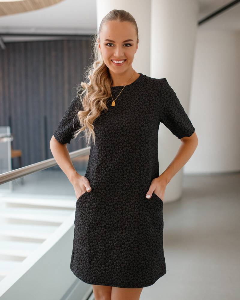 MISS 60 DRESS JACQUARD BLACK