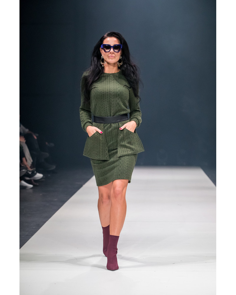 ARMY JUMPER DRESS + POCKET BELT