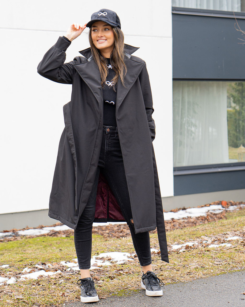 TD TRENCH COAT BLACK