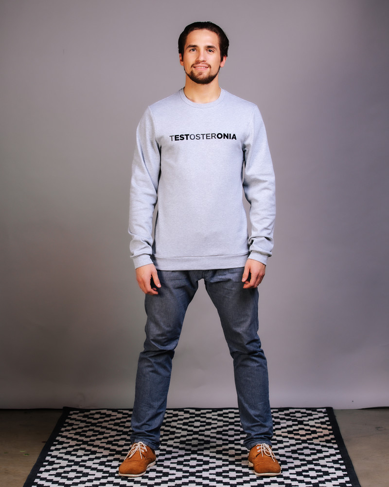 TESTOSTERONIA SWEATSHIRT LIGHT GREY