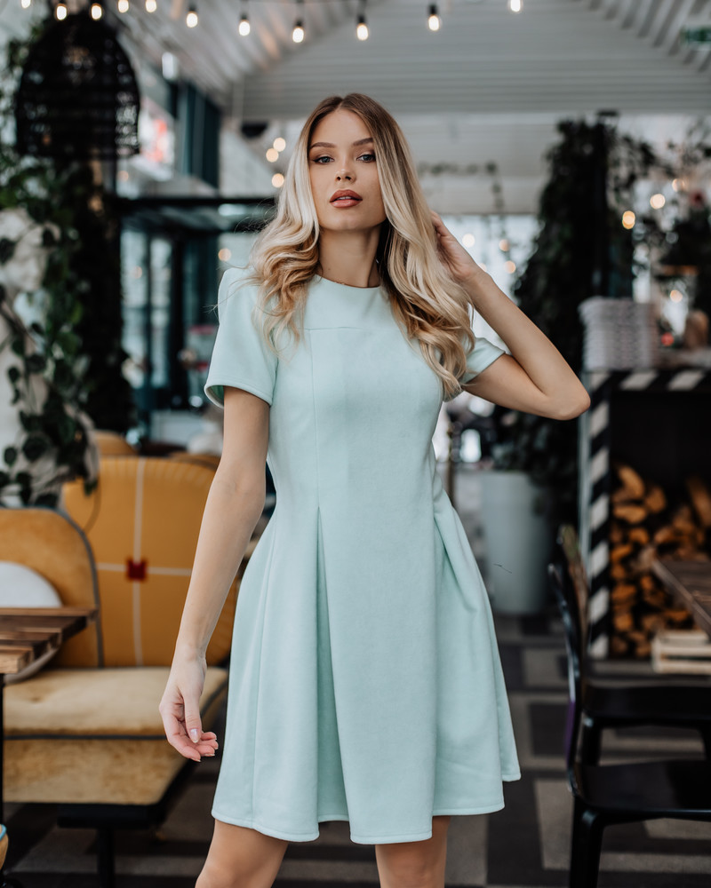 DOLL MINI DRESS SUEDE MINT