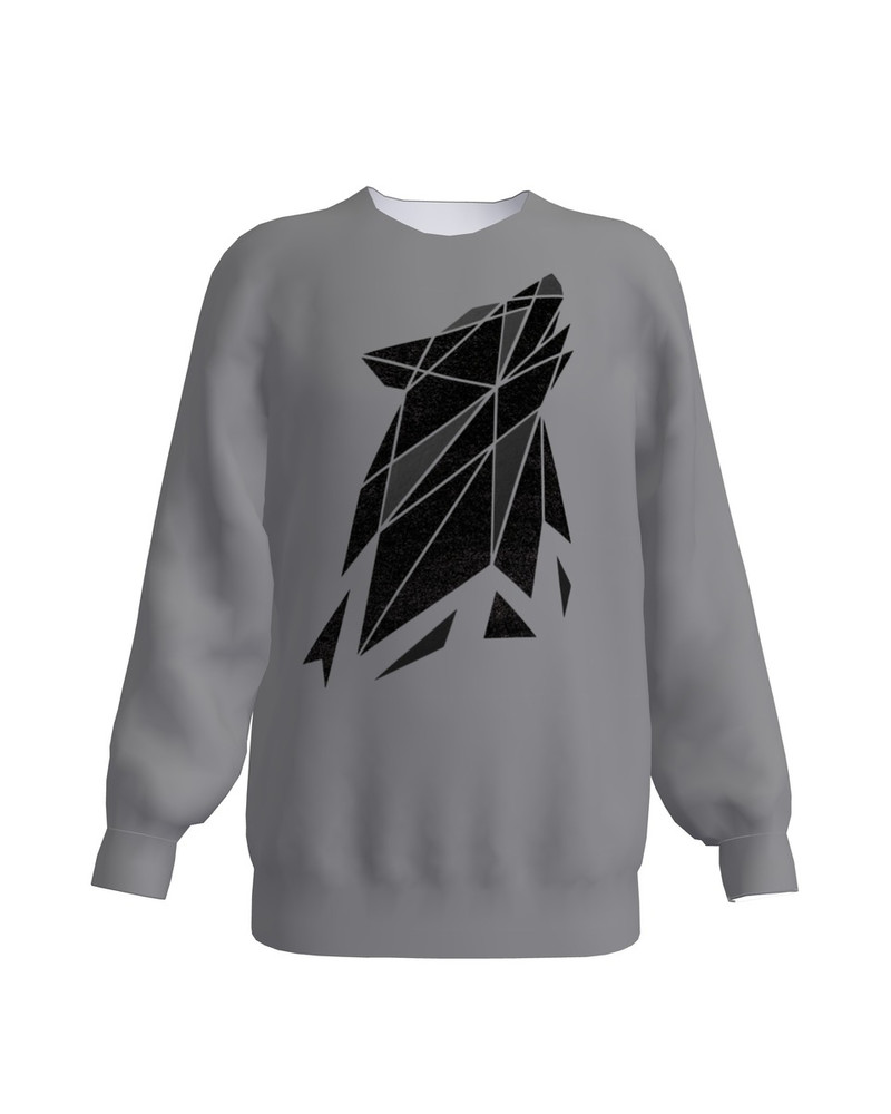 ABSTRACT WOLF KIDS SWEATSHIRT DARK GREY