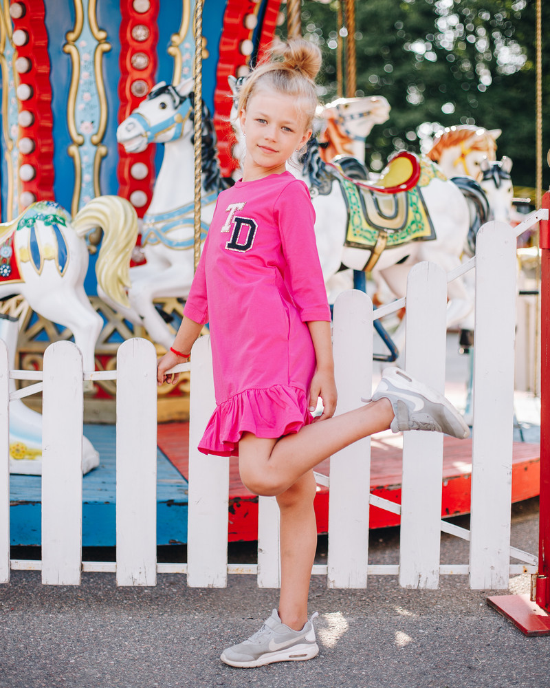 TD KIDS DRESS FUCHSIA