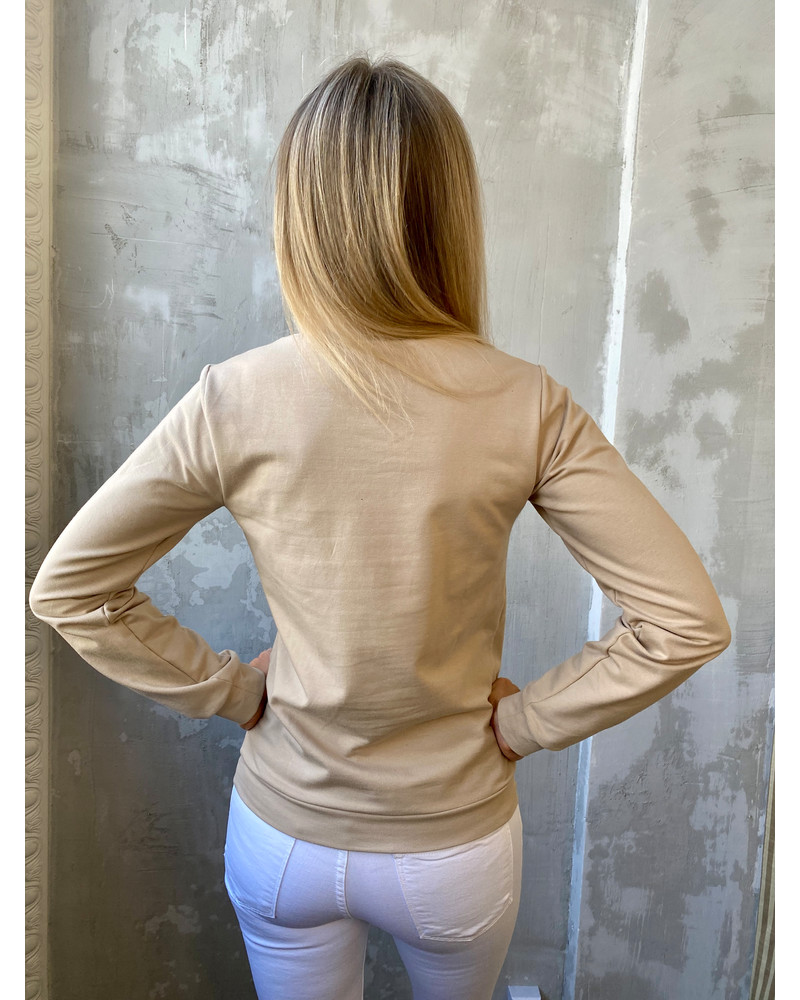 OWL NURSING SWEATSHIRT BEIGE
