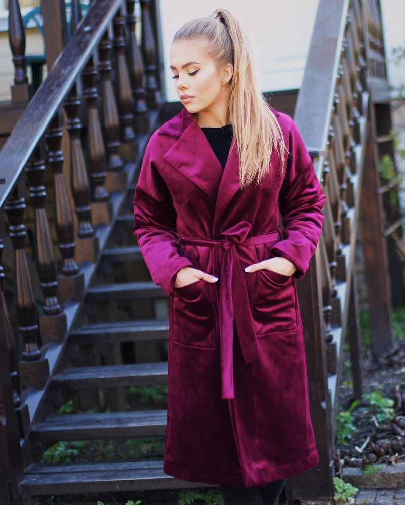 VELVET DREAMY COAT PURPLE