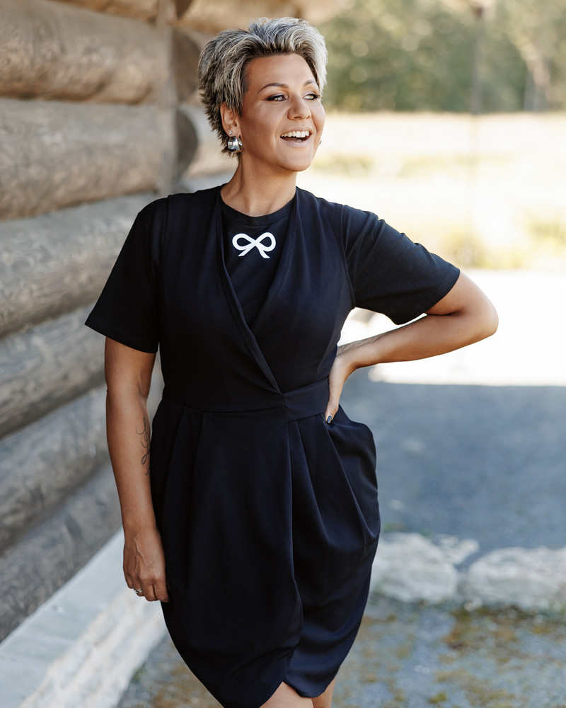 TULIP POCKET DRESS BLACK