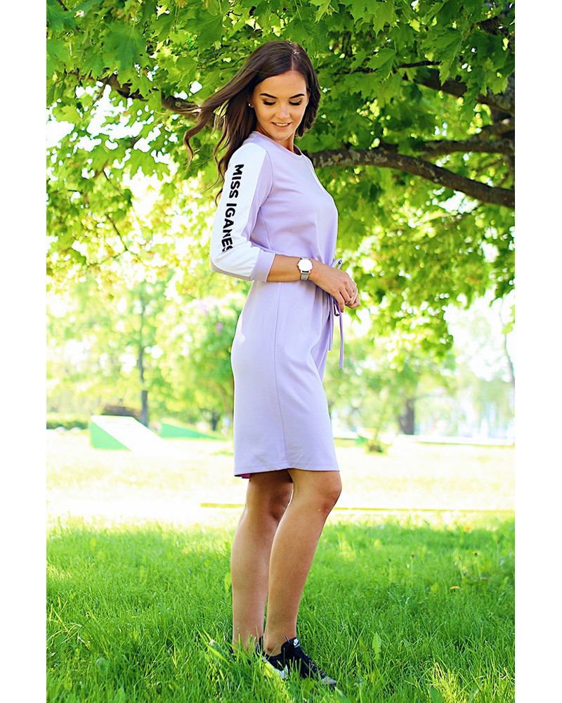 MISS IGANES SIDE JUMPER DRESS LILAC