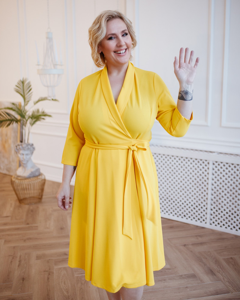 MOON MIDI DRESS YELLOW