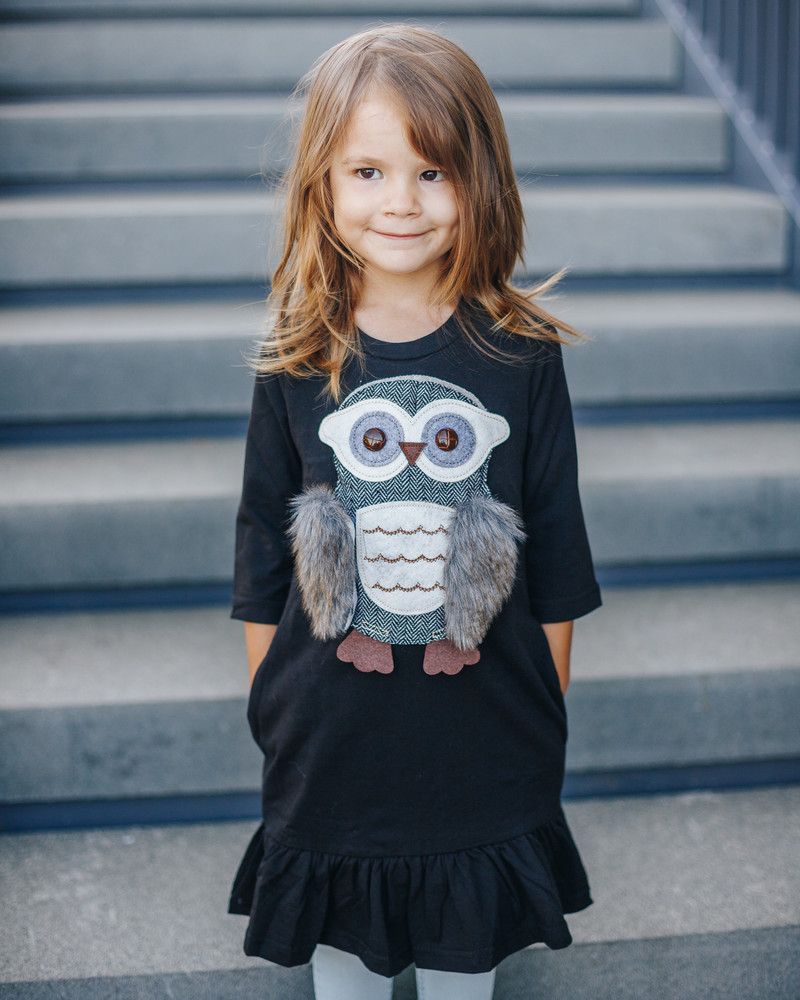 OWL KIDS DRESS BLACK