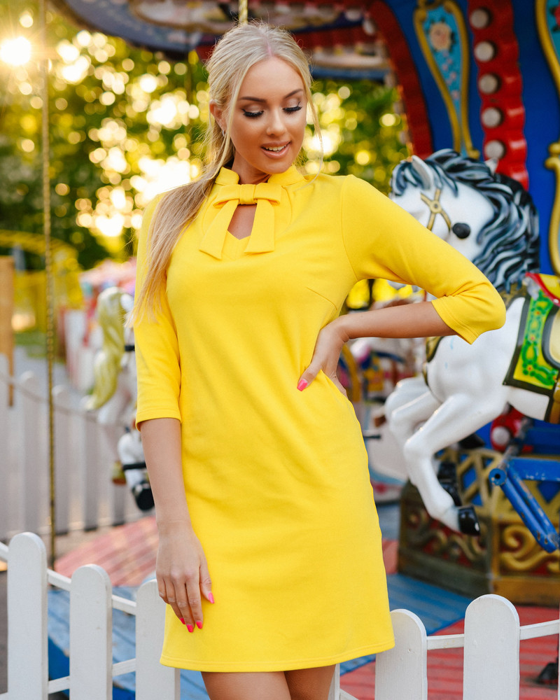 DOLLABLE QUARTER DRESS YELLOW