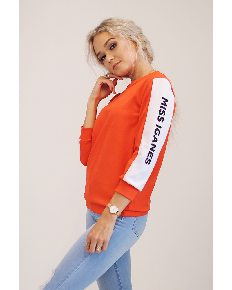 MISS IGANES SIDE ORANGE SWEATER